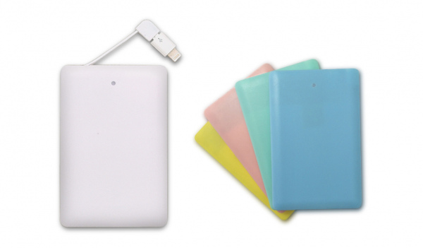 【3100mAh】輕薄名片式帶線行動電源（型號：CG3100CA-LM）