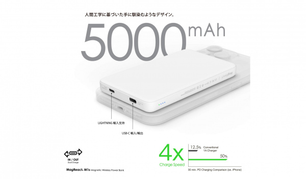 【5000mAh】MagReact™ M1s 多功能磁吸式行動電源